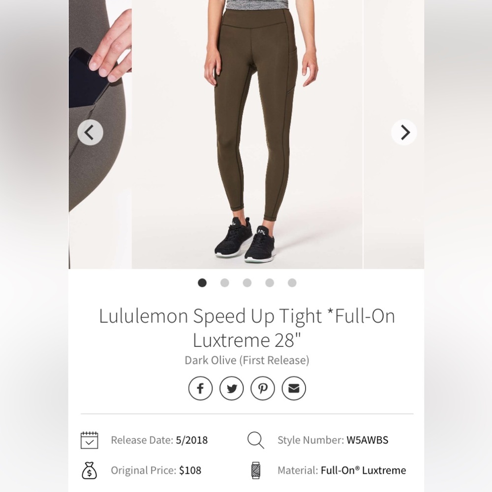 Lululemon leggings size 4